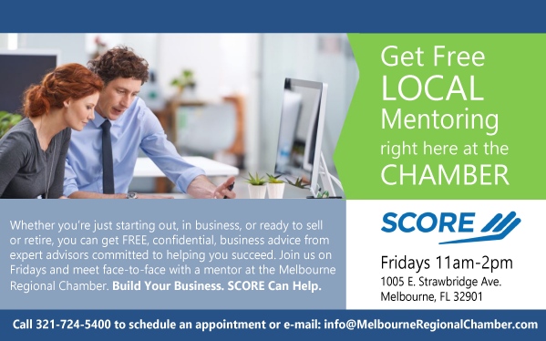 Get Free Mentoring with SCORE at the Chamber