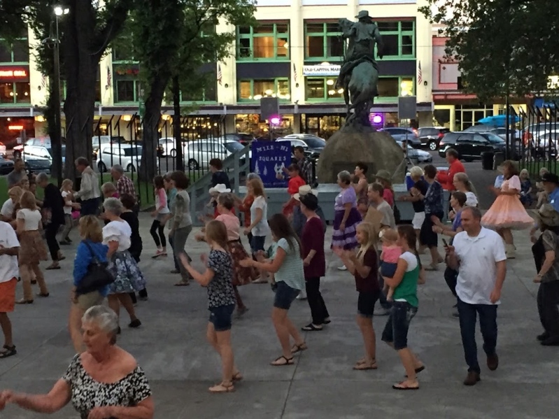 Dancing on the Courthouse Plaza