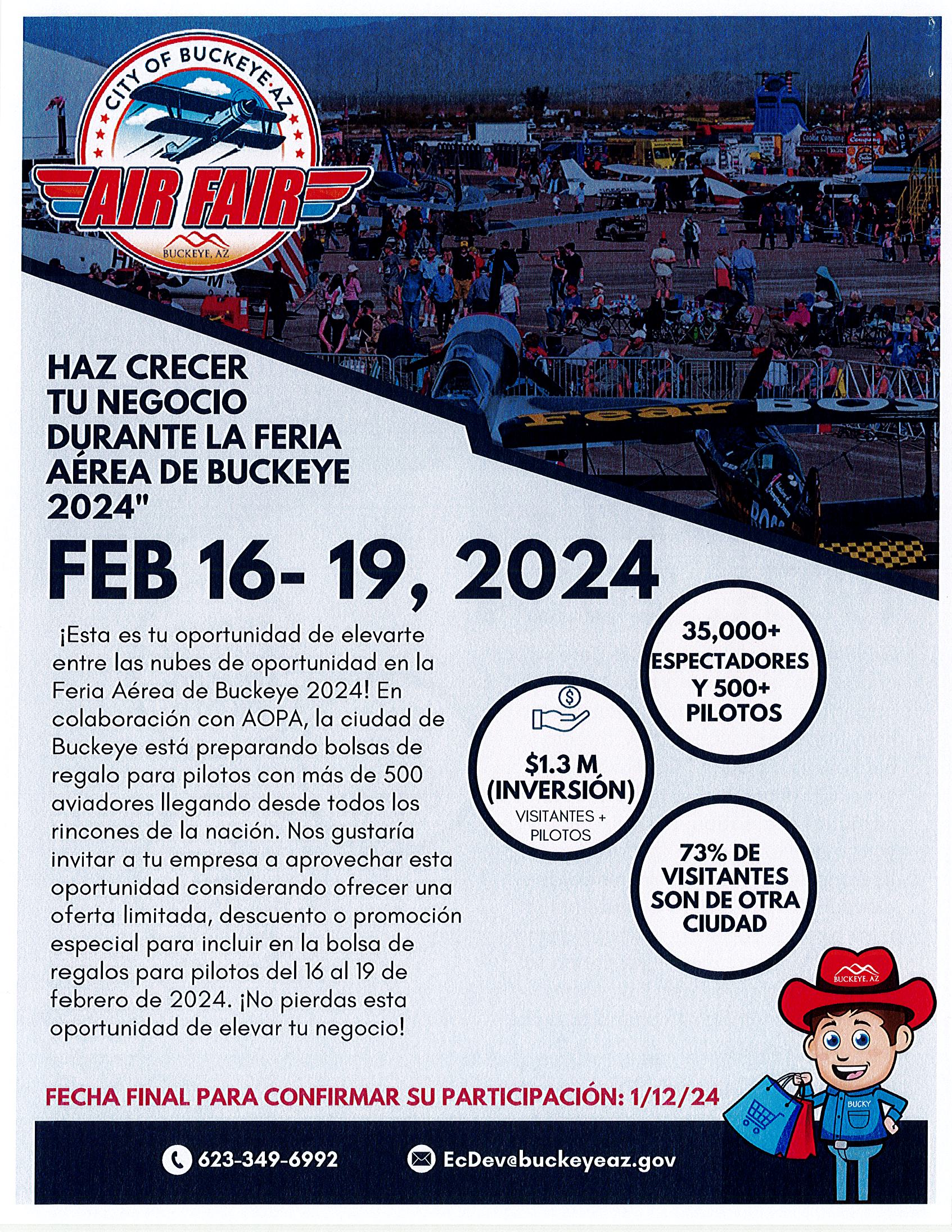 Elevate your business during the 2024 Buckeye Air Fair Feb 16th19th