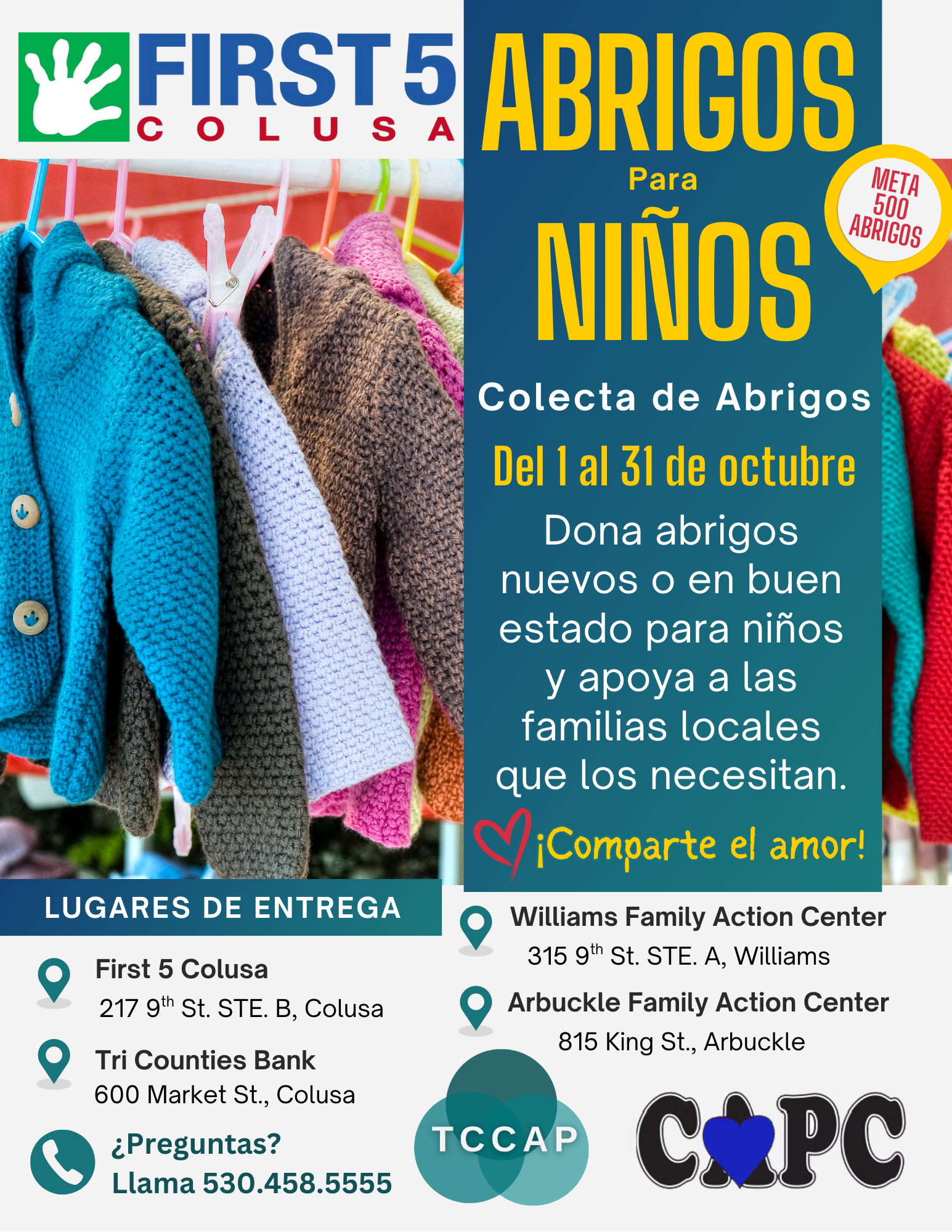 Coats for Kids Coat Drive - Spanish