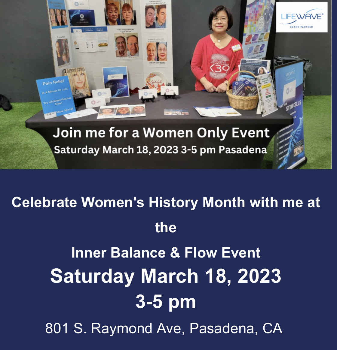 Attention all women! Join me for a Women Only Event on Saturday, March 18, 2023, from 3-5 pm in Pasadena to celebrate Women's History Month.  Space is limited, so be sure to save your spot and invite a friend to do the same. The dress code is workout clothes, and don't forget to bring your water bottle, yoga mat, or towel.
