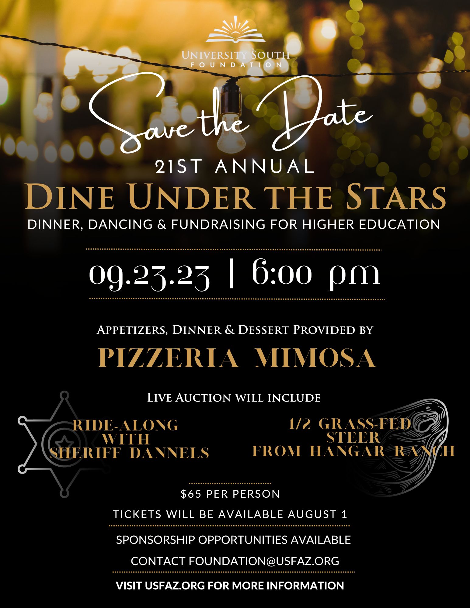 21st Dine Under the Stars Invitation 2023