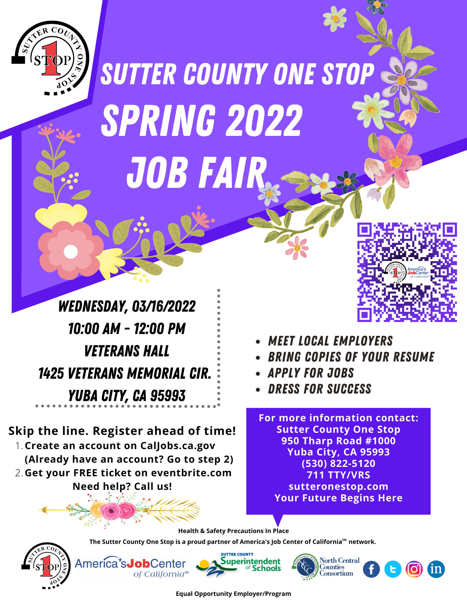 Sutter One Stop Spring 2022 Job Fair